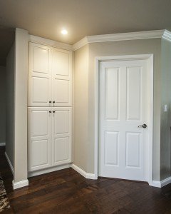 home remodeling project - hallway closet and storage detail