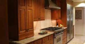 Kitchen remodeling projects - Jun home - stainless steel stove and range hood detail.