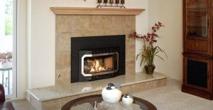 Kitchen remodeling projects - Graham home - travertine fireplace